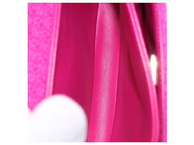 CHANEL Mini Matelasse 18 Chain Shoulder Bag tweed Pink Gold CC Auth 192078SM Rosa D'oro - vista 10