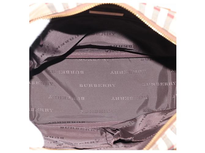 BURBERRY Nova Check Handtasche Canvas Beige Goldton Auth 192718 - Ansicht 12