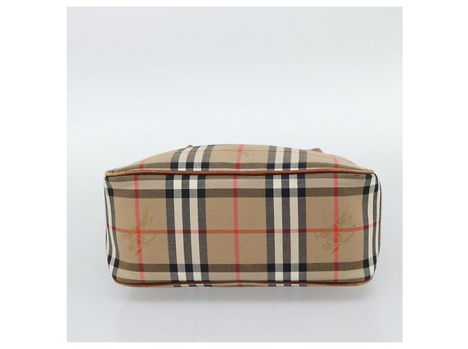 BURBERRY Nova Check Handtasche Canvas Beige Goldton Auth 192718 - Ansicht 5