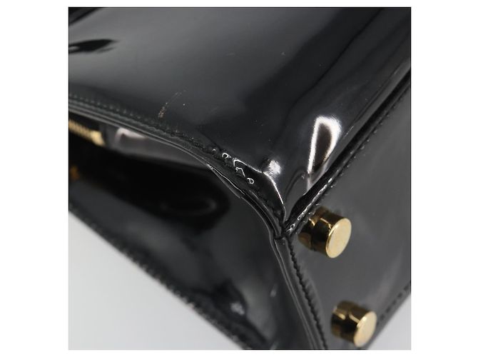 Borsa SAINT LAURENT in pelle vernice nera e oro Auth 193027A Nero D'oro - vista 15
