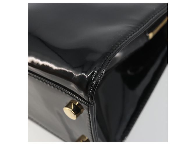 Borsa SAINT LAURENT in pelle vernice nera e oro Auth 193027A Nero D'oro - vista 16
