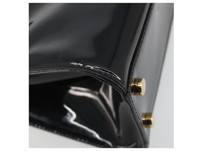 Borsa SAINT LAURENT in pelle vernice nera e oro Auth 193027A Nero D'oro - vista 17