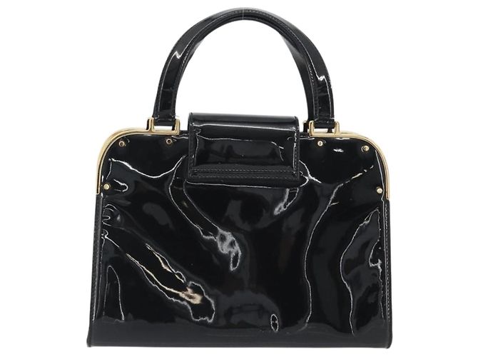 Borsa SAINT LAURENT in pelle vernice nera e oro Auth 193027A Nero D'oro - vista 2