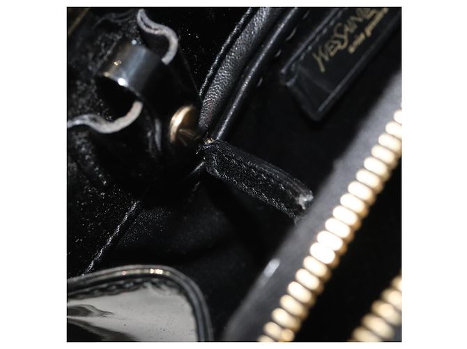 Borsa SAINT LAURENT in pelle vernice nera e oro Auth 193027A Nero D'oro - vista 25