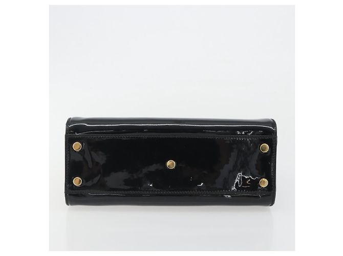 Borsa SAINT LAURENT in pelle vernice nera e oro Auth 193027A Nero D'oro - vista 5