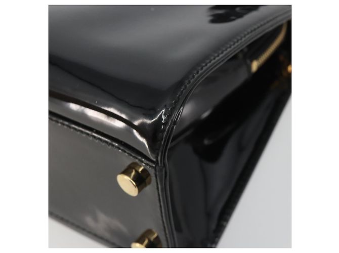Borsa SAINT LAURENT in pelle vernice nera e oro Auth 193027A Nero D'oro - vista 8
