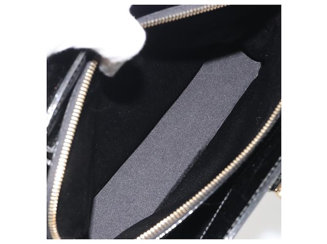 Borsa SAINT LAURENT in pelle vernice nera e oro Auth 193027A Nero D'oro - vista 9