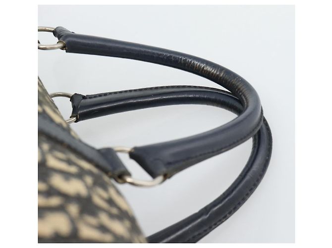 Christian Dior Trotter Canvas Boston Bag Navy Silver Auth BA14375 Silber Marineblau - Ansicht 8