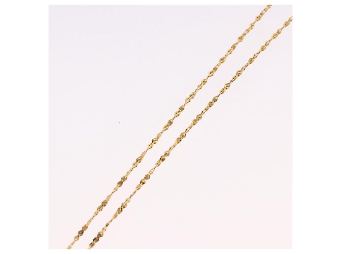 Collana SAINT LAURENT Initials Cointop Metal Gold Tone Auth SW2536 - vista 11