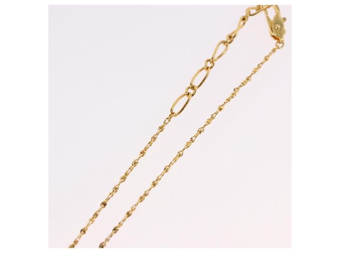 Collana SAINT LAURENT Initials Cointop Metal Gold Tone Auth SW2536 - vista 12