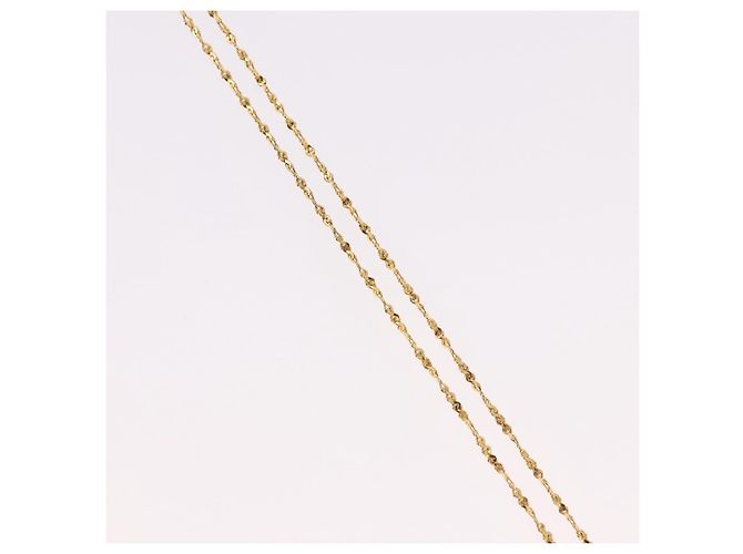 Collana SAINT LAURENT Initials Cointop Metal Gold Tone Auth SW2536 - vista 5