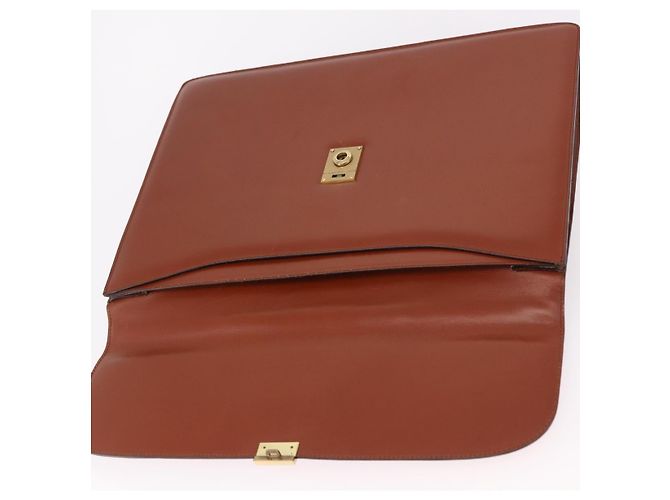 Borsa Business LOEWE in pelle marrone oro Auth bs36070 D'oro - vista 10