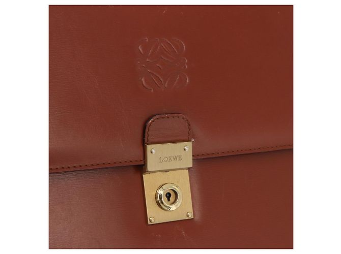 Borsa Business LOEWE in pelle marrone oro Auth bs36070 D'oro - vista 18