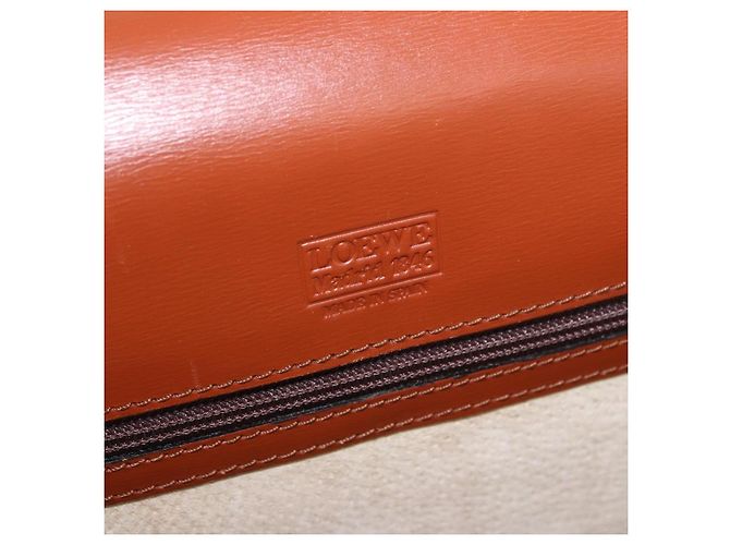 Borsa Business LOEWE in pelle marrone oro Auth bs36070 D'oro - vista 19