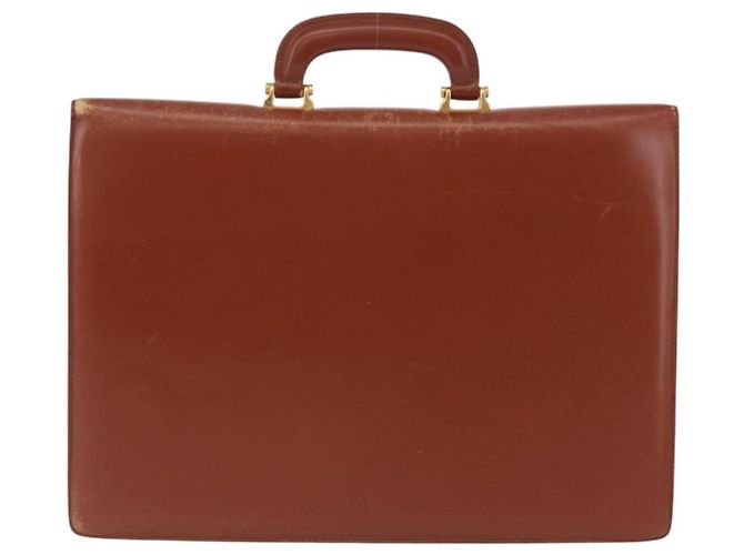 Borsa Business LOEWE in pelle marrone oro Auth bs36070 D'oro - vista 2