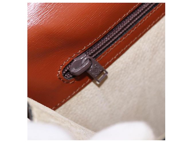 Borsa Business LOEWE in pelle marrone oro Auth bs36070 D'oro - vista 23