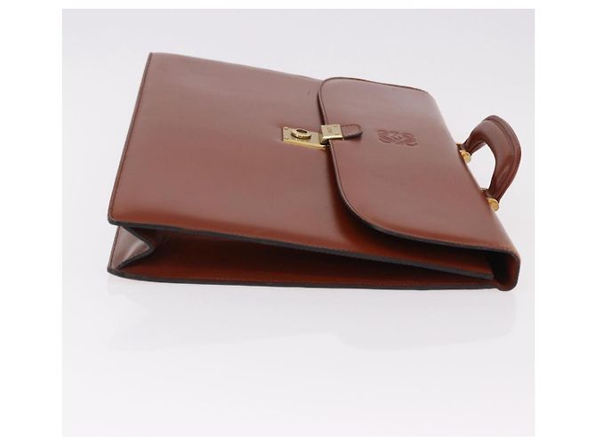 Borsa Business LOEWE in pelle marrone oro Auth bs36070 D'oro - vista 3
