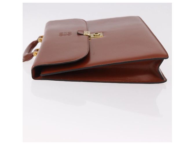 Borsa Business LOEWE in pelle marrone oro Auth bs36070 D'oro - vista 4