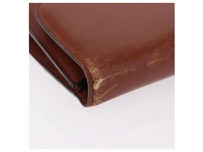 Borsa Business LOEWE in pelle marrone oro Auth bs36070 D'oro - vista 7