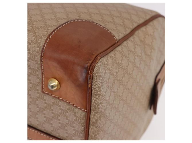 Céline Borsa CELINE Macadam Canvas PVC Beige Oro Autentica 186693 D'oro - vista 15
