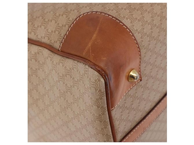 Céline Borsa CELINE Macadam Canvas PVC Beige Oro Autentica 186693 D'oro - vista 16