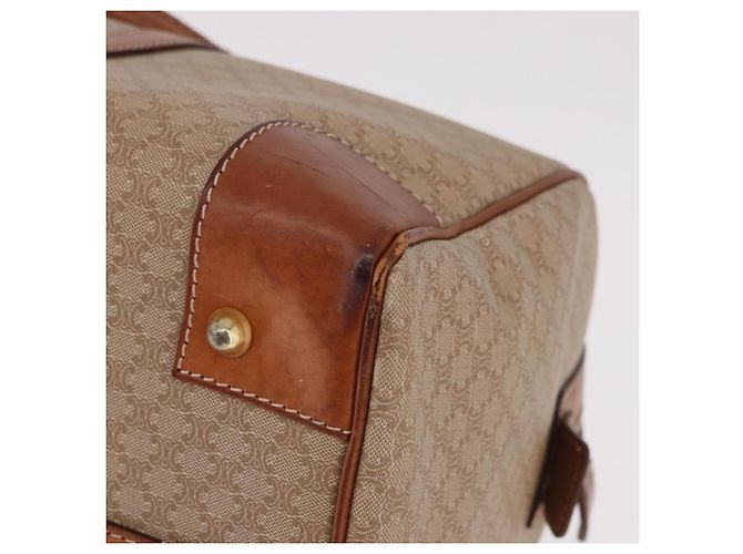 Céline Borsa CELINE Macadam Canvas PVC Beige Oro Autentica 186693 D'oro - vista 17