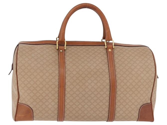 Céline Borsa CELINE Macadam Canvas PVC Beige Oro Autentica 186693 D'oro - vista 2
