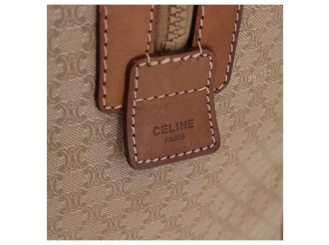 Céline Borsa CELINE Macadam Canvas PVC Beige Oro Autentica 186693 D'oro - vista 20