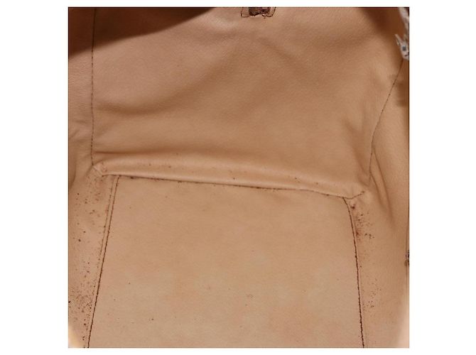 Céline Borsa CELINE Macadam Canvas PVC Beige Oro Autentica 186693 D'oro - vista 22