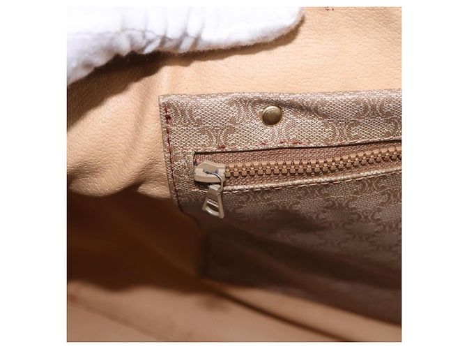 Céline Borsa CELINE Macadam Canvas PVC Beige Oro Autentica 186693 D'oro - vista 23