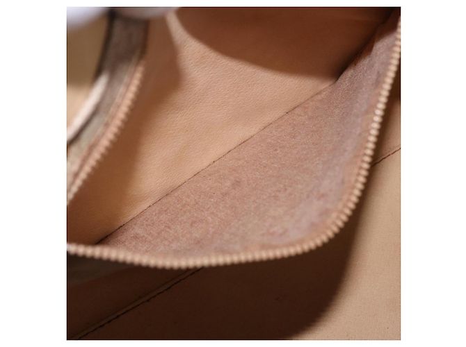 Céline Borsa CELINE Macadam Canvas PVC Beige Oro Autentica 186693 D'oro - vista 24