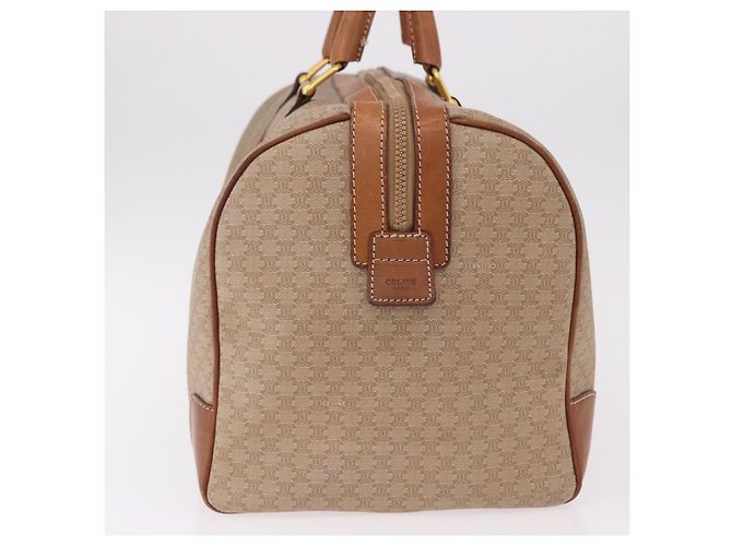 Céline Borsa CELINE Macadam Canvas PVC Beige Oro Autentica 186693 D'oro - vista 3