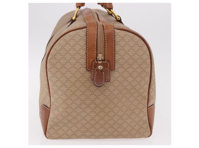 Céline Borsa CELINE Macadam Canvas PVC Beige Oro Autentica 186693 D'oro - vista 4