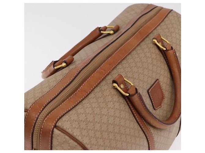 Céline Borsa CELINE Macadam Canvas PVC Beige Oro Autentica 186693 D'oro - vista 6