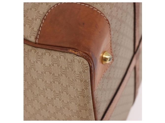 Céline Borsa CELINE Macadam Canvas PVC Beige Oro Autentica 186693 D'oro - vista 8