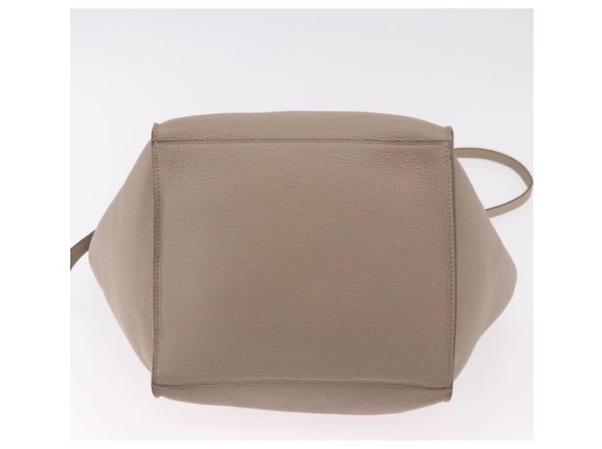 Céline CELINE Big Bag Small Hand Bag Pelle Grigio Argento Auth bs36059M Marrone - vista 5