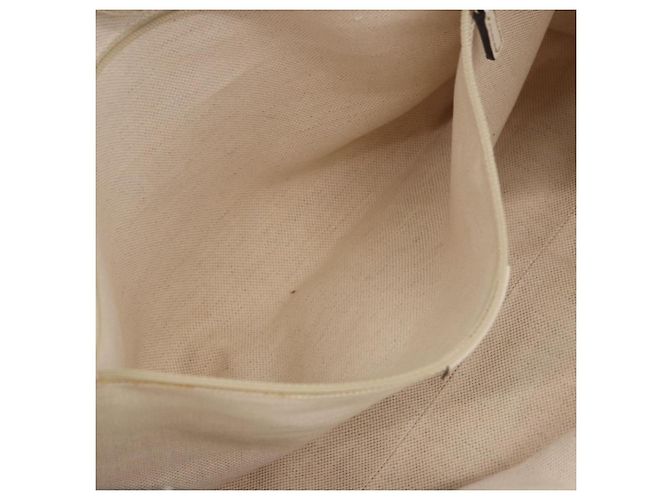 GUCCI GG Canvas Guccissima Tote Bag Leder Weiß Silber 211944 Auth ka5249 - Ansicht 23