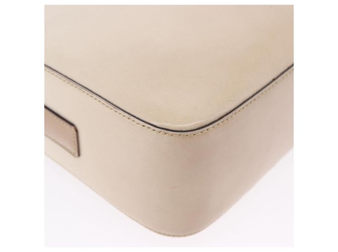 Borsa a Spalla PRADA in Pelle Avorio Argento Auth 192693A Crudo - vista 17