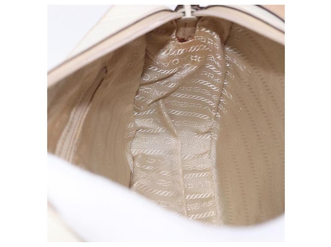 Borsa a Spalla PRADA in Pelle Avorio Argento Auth 192693A Crudo - vista 20