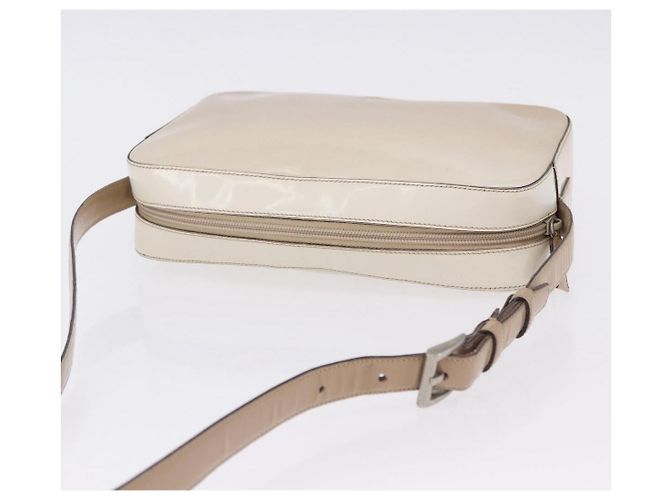 Borsa a Spalla PRADA in Pelle Avorio Argento Auth 192693A Crudo - vista 6