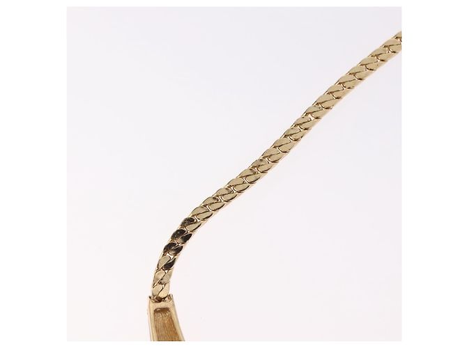 Collana Choker Christian Dior Lacquer Design Metallo Tonalità Oro Auth SW2529 - vista 13