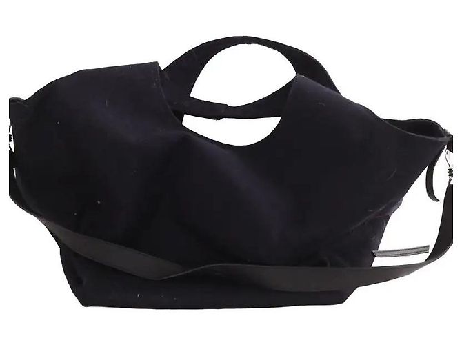 Borsa da viaggio Laurence Bras in pelle blu navy - vista 2