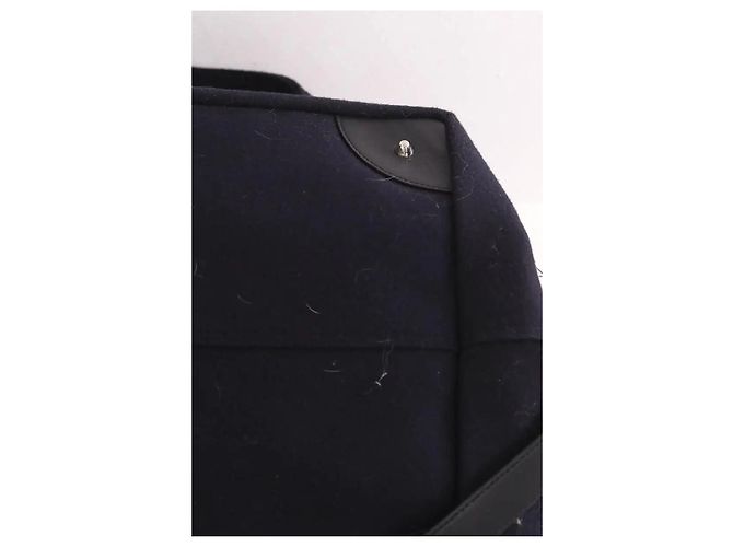 Borsa da viaggio Laurence Bras in pelle blu navy - vista 4