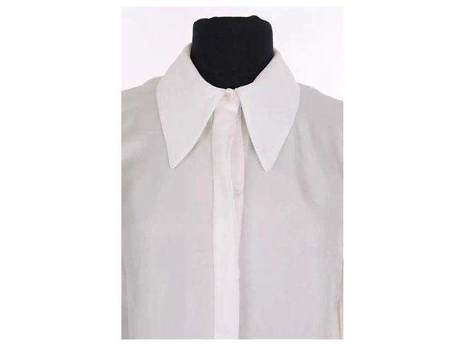 Camicia in seta bianca Elisabetta Franchi Bianco - vista 2