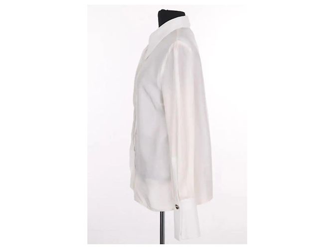 Camicia in seta bianca Elisabetta Franchi Bianco - vista 3