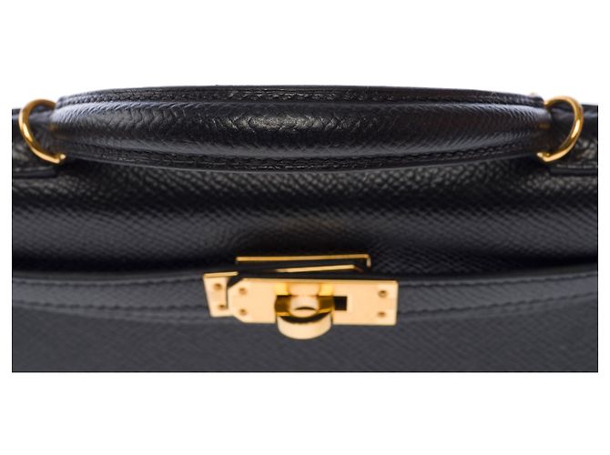 Hermès Borsa HERMES Kelly Mini in Pelle Nera - 103748 Nero - vista 10