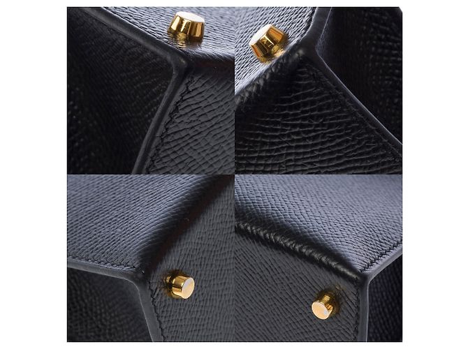 Hermès Borsa HERMES Kelly Mini in Pelle Nera - 103748 Nero - vista 12