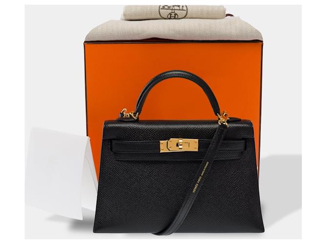Hermès Borsa HERMES Kelly Mini in Pelle Nera - 103748 Nero - vista 2