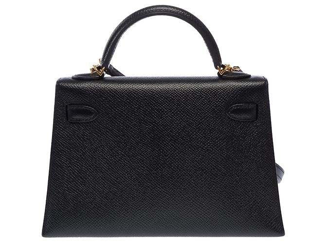 Hermès Borsa HERMES Kelly Mini in Pelle Nera - 103748 Nero - vista 4
