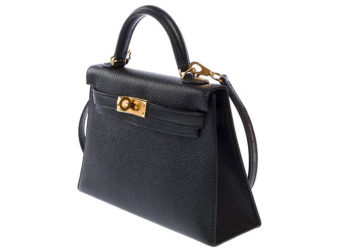 Hermès Borsa HERMES Kelly Mini in Pelle Nera - 103748 Nero - vista 5